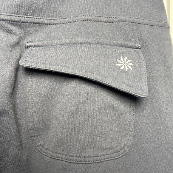 Athleta Fusion Flare Wide Leg Pull On Yoga Activewear Pants Size Large Gray - Picture 6 of 9